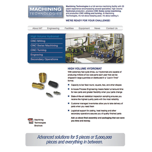 Machining Technologies, LLC Website