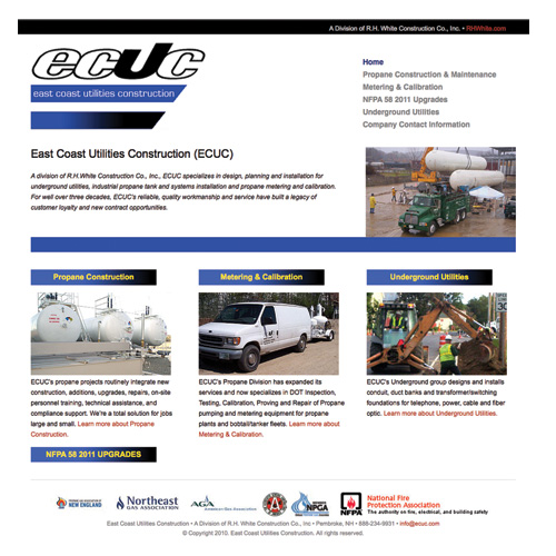 East Coast Utilities Construction Website